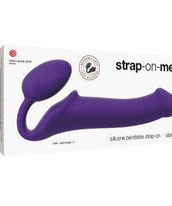 Strap-On-Me Semi-Realistic Bendable Silicone Strap-On Purple L