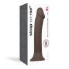 Strap-On-Me Bendable Dual-Density Silicone Suction Cup Dildo Chocolate Xl