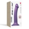 Strap-On-Me Metallic Shine Collection Soft Single-Density Silicone Dildo Purple M