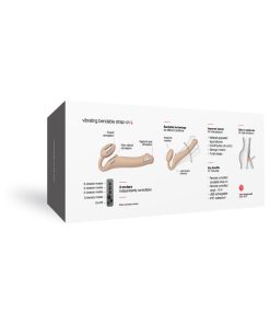 Strap-On-Me Rechargeable Remote-Controlled Silicone Vibrating Bendable Strap-On Vanilla L