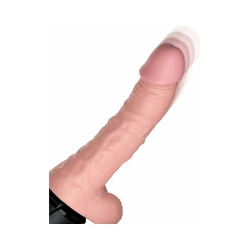 King Cock Plus 6.5 In. Thrusting Cock With Balls Rechargeable Realistic Vibrator Beige - Image 6