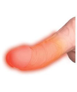 King Cock Plus 6.5 In. Thrusting Cock With Balls Rechargeable Realistic Vibrator Beige