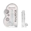 Realrock Crystal Clear Realistic 6 In. Dildo With Balls And Suction Cup Clear