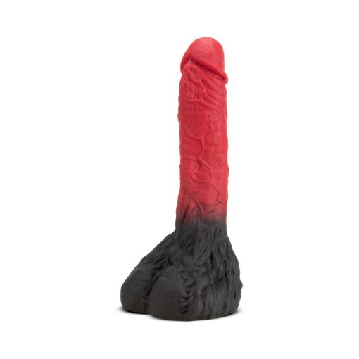 The Realm Lycan 10.5 In. Silicone Lock On Fantasy Werewolf Dildo Red - Image 3