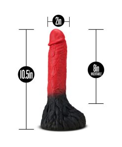 The Realm Lycan 10.5 In. Silicone Lock On Fantasy Werewolf Dildo Red