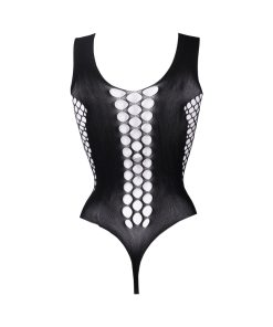 Le Desir Contrast Fence Net Teddy Black O/S