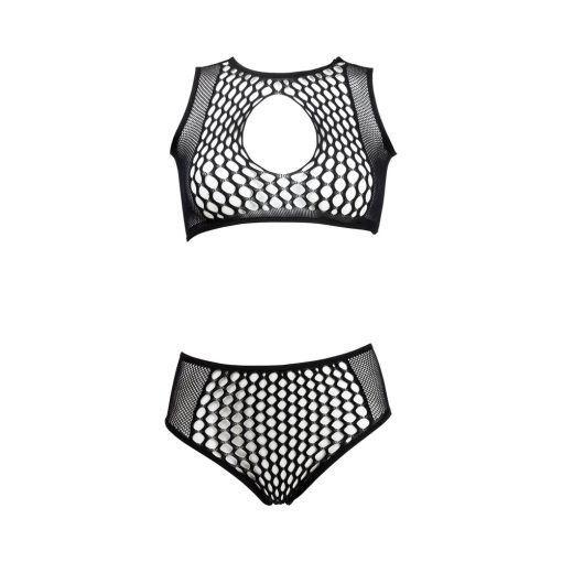 Le Desir Duo Key Hole Bra Set Black O/S - Image 5