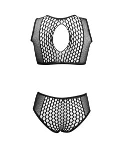 Le Desir Duo Key Hole Bra Set Black O/S
