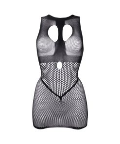 Le Desir Duo Open Cup Mini Dress Black O/S