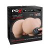 Pdx Elite Milk Me Silly Remote-Controlled Vibrating Rotating Dual-Entry Mega Masturbator Beige