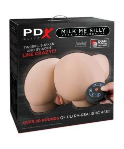 Pdx Elite Milk Me Silly Remote-Controlled Vibrating Rotating Dual-Entry Mega Masturbator Beige