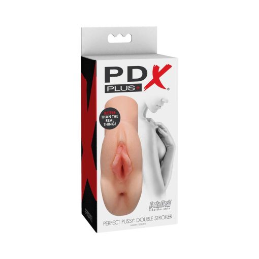 Pdx Plus Perfect Pussy Double Stroker Beige