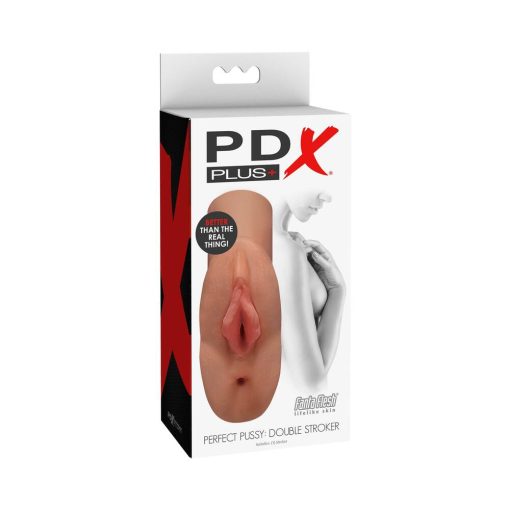 Pdx Plus Perfect Pussy Double Stroker Tan