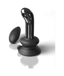 Icicles No. 84 Vibrating Curved Glass Massager With Suction Cup Black