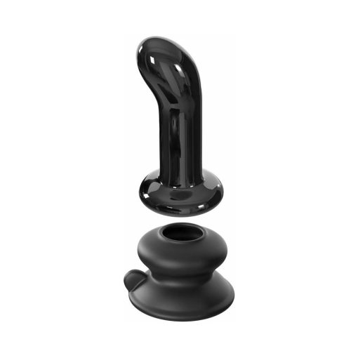 Icicles No. 84 Vibrating Curved Glass Massager With Suction Cup Black - Image 3