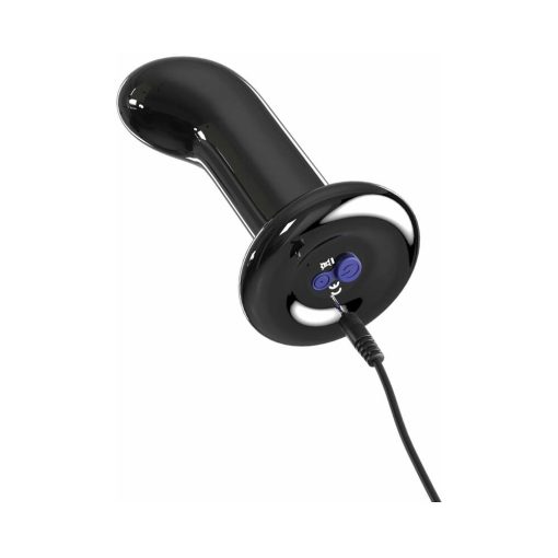 Icicles No. 84 Vibrating Curved Glass Massager With Suction Cup Black - Image 5