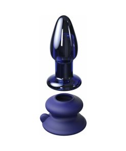 Icicles No. 85 Rechargeable Remote-Controlled Vibrating Anal Plug With Suction Cup Blue