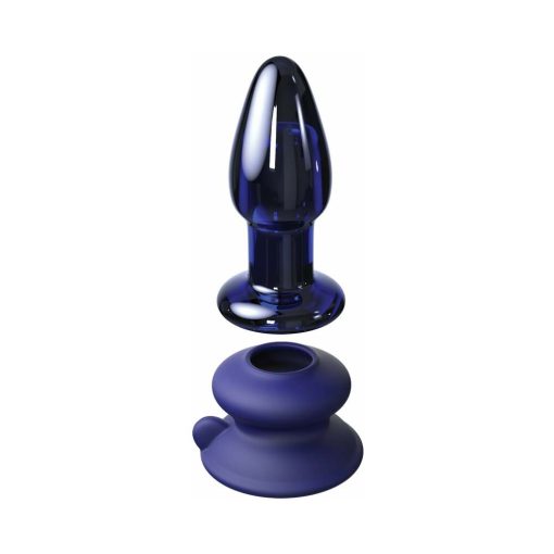 Icicles No. 85 Rechargeable Remote-Controlled Vibrating Anal Plug With Suction Cup Blue - Image 3