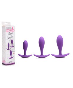 Gossip Rump Bumpers 3-Piece Silicone Anal Plug Training Set Violet
