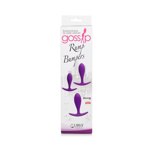 Gossip Rump Bumpers 3-Piece Silicone Anal Plug Training Set Violet - Image 6