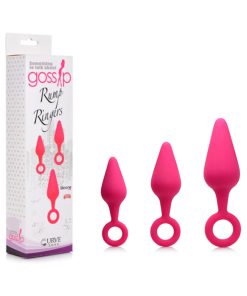 Gossip Rump Ringers 3-Piece Silicone Anal Plug Training Set Magenta