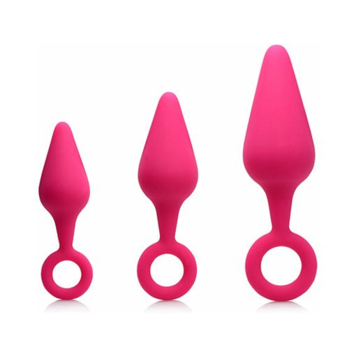 Gossip Rump Ringers 3-Piece Silicone Anal Plug Training Set Magenta - Image 2