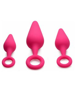 Gossip Rump Ringers 3-Piece Silicone Anal Plug Training Set Magenta