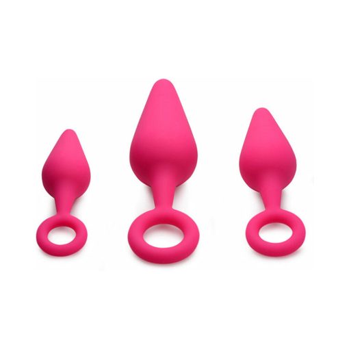 Gossip Rump Ringers 3-Piece Silicone Anal Plug Training Set Magenta - Image 3