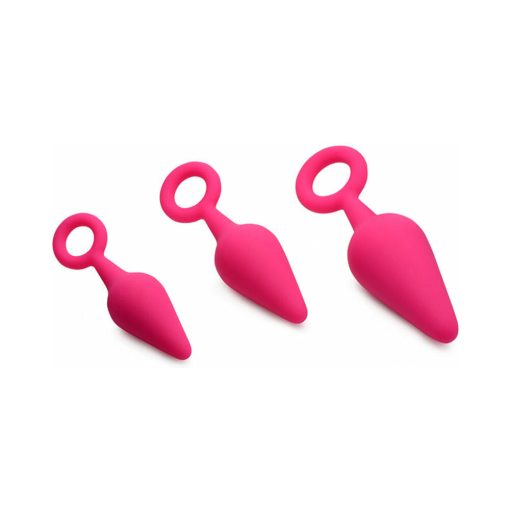 Gossip Rump Ringers 3-Piece Silicone Anal Plug Training Set Magenta - Image 4
