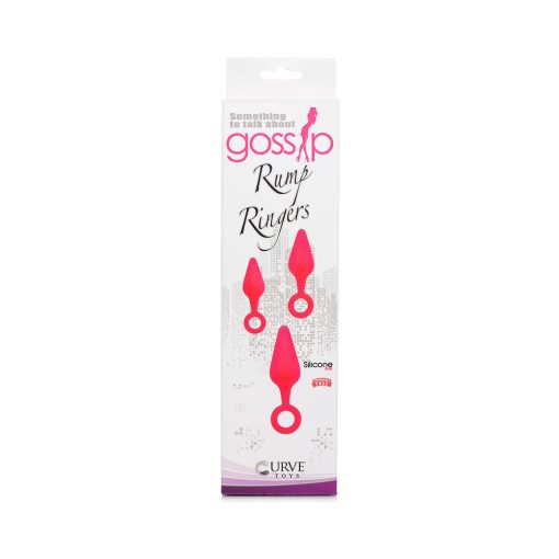 Gossip Rump Ringers 3-Piece Silicone Anal Plug Training Set Magenta - Image 6