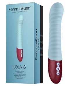 Femmefunn Lola G Rechargeable Silicone G-Spot Vibrator Light Blue
