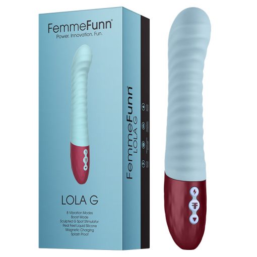 Femmefunn Lola G Rechargeable Silicone G-Spot Vibrator Light Blue