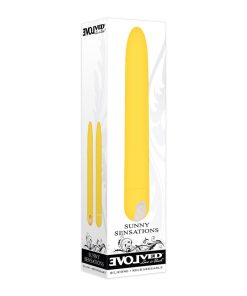 Evolved Sunny Sensations Rechargeable Silicone Sli Mline Vibrator Yellow