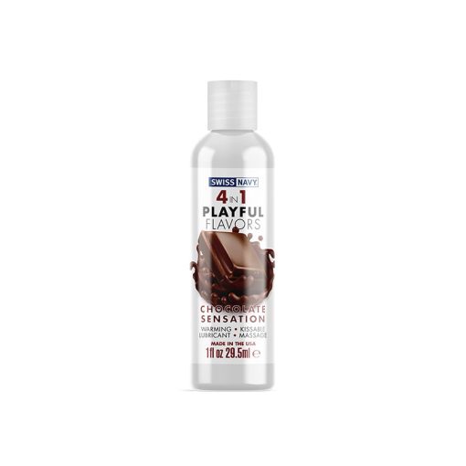 Swiss Navy 4 In 1 Playful Flavors Chocolate Sensation 1 Oz.
