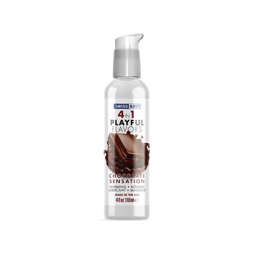 Swiss Navy 4 In 1 Playful Flavors Chocolate Sensation 4 Oz.