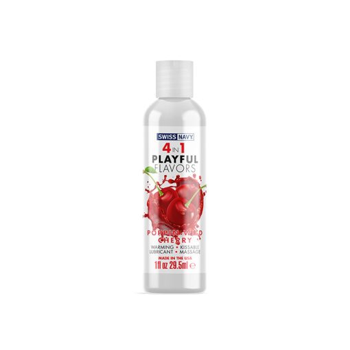 Swiss Navy 4 In 1 Playful Flavors Poppin Wild Cherry 1 Oz.