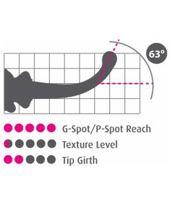 Icicles No. 87 Curved Glass G-Spot Massager With Suction Cup Black