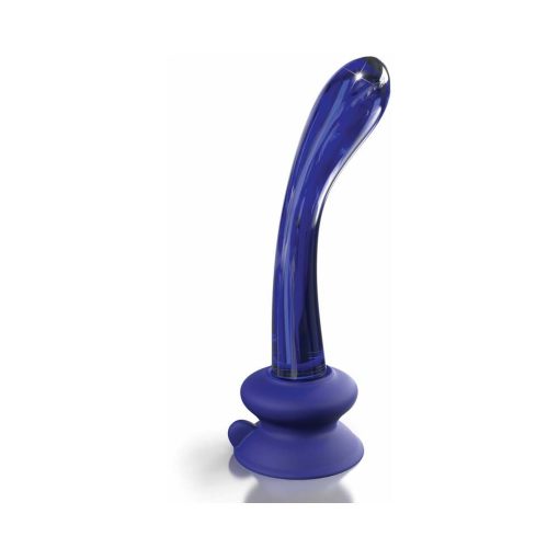 Icicles No. 89 Curved Glass G-Spot Massager With Suction Cup Blue - Image 2