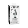 Icicles No. 91 Glass Anal Plug With Suction Cup Clear