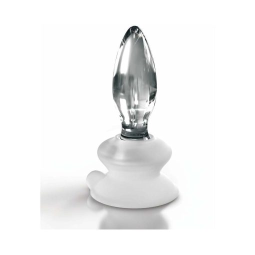 Icicles No. 91 Glass Anal Plug With Suction Cup Clear - Image 2
