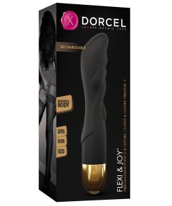 Dorcel Flexi & Joy Bendable Silicone G-Spot And Clitoris Vibrator Black/Gold