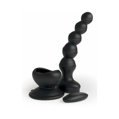 3Some Wall Banger Vibrating Anal Beads With Suction Cup Black - Image 2