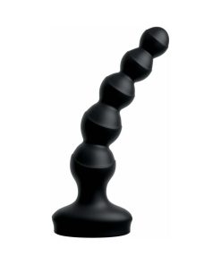 3Some Wall Banger Vibrating Anal Beads With Suction Cup Black