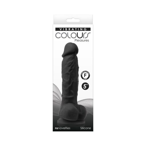 Colours Pleasures 5 In. Vibrating Dildo Black