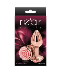 Rear Assets Rose Anal Plug Small Pink