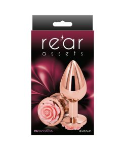 Rear Assets Rose Anal Plug Medium Pink