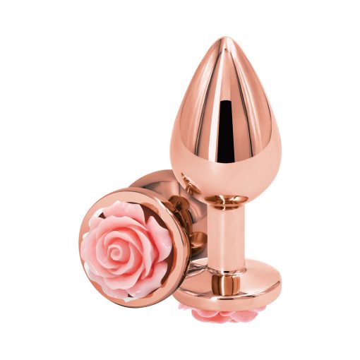 Rear Assets Rose Anal Plug Medium Pink - Image 2