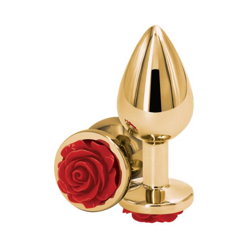 Rear Assets Rose Anal Plug Medium Red - Image 2