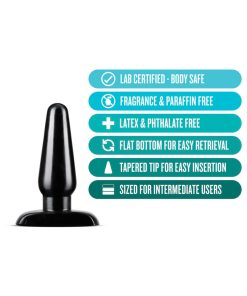 Anal Adventures Basic Anal Plug Medium Black