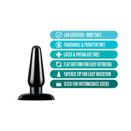 Anal Adventures Basic Anal Plug Medium Black - Image 4